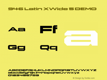 946Latin-XWide5 Version 1.000 | DEMO图片样张