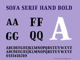 SofaSerifHand-Bold Version 1.026 | wf-rip DC20190220 Font Sample