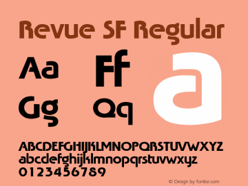 Revue SF Regular Altsys Fontographer 3.5  4/29/93 Font Sample