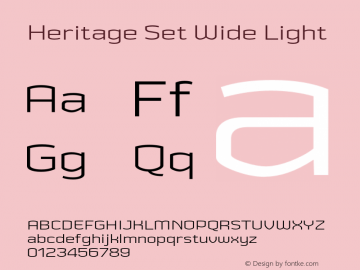 HeritageSetWideLight Version 2.500;YWFTv17 Font Sample