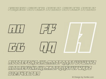 Furiosa Outline Italic Version 1.0; 2019 Font Sample