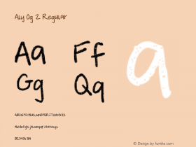 Aly Og 2 Regular Version 001.005 Font Sample