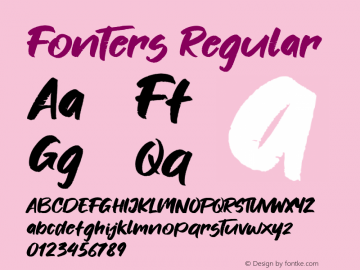 Fonters Version 1.000 Font Sample