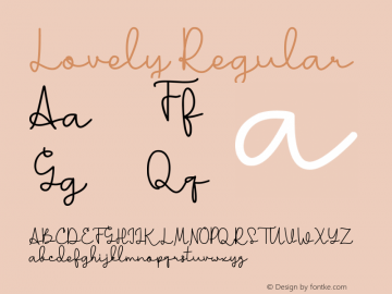 Lovely Version 1.00;March 11, 2019;FontCreator 11.5.0.2430 64-bit Font Sample