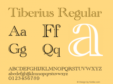 Tiberius Regular Brendel            :10.12.1994 Font Sample