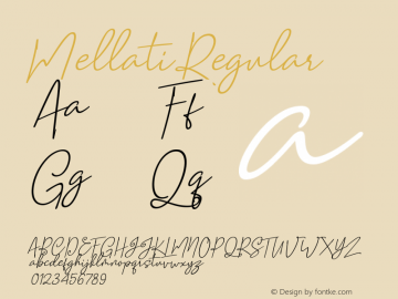 Mellati Version 1.000 Font Sample