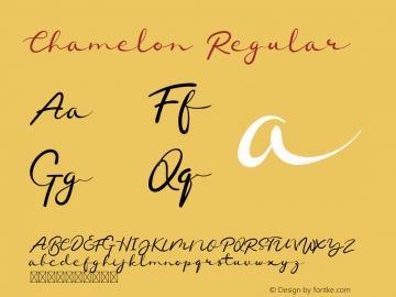 Chamelon Version 1.004;Fontself Maker 3.1.1 Font Sample