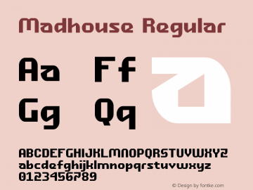 Madhouse Regular Version 1.0 Font Sample