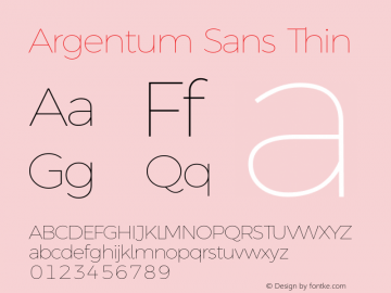Argentum Sans Thin Version 5.001;March 13, 2019;FontCreator 11.5.0.2425 64-bit Font Sample