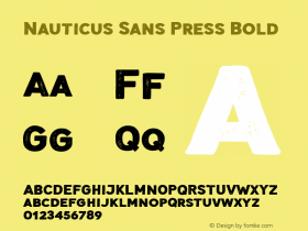 NauticusSansPress-Bold Version 1.101 February 26, 2019 Font Sample