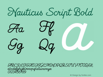 NauticusScript-Bold Version 1.103 February 14, 2019图片样张