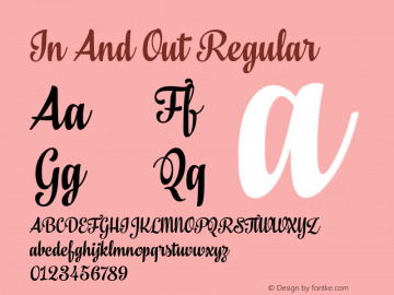InAndOut Version 1.000;com.myfonts.fenotype.in-and-out.regular.wfkit2.47DL图片样张