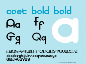 coet bold Version 1.0 Font Sample