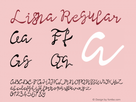 Lisna Version 1.0 Font Sample