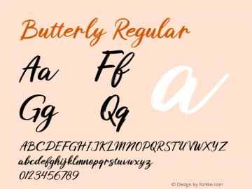 Butterly  Font Sample