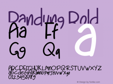 Bandung-Bold Version 1.000 Font Sample