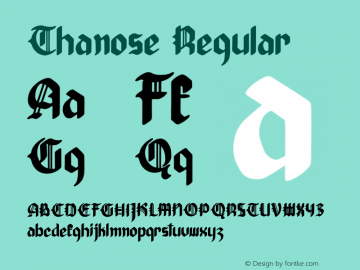 Thanose Version 1.000;PS 001.001;hotconv 1.0.56 Font Sample