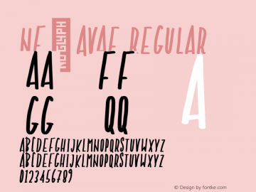 NF-Avae Regular Version 3.000 Font Sample