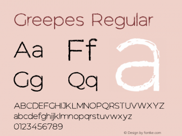 Greepes Version 1.002;Fontself Maker 3.1.1 Font Sample