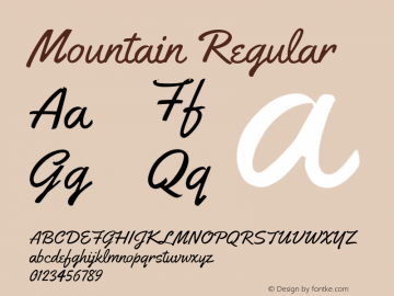 Mountain Version 1.000 Font Sample