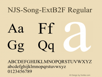 NJS-Song-ExtB2F Regular 图片样张