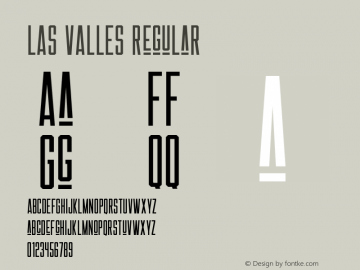 LAS VALLES Version 1.002;Fontself Maker 3.1.1 Font Sample