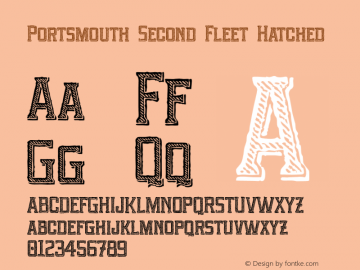 Portsmouth-SecondFleetHatched Version 1.001;PS 001.001;hotconv 1.0.70;makeotf.lib2.5.58329图片样张