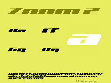 Zoom-2 Version 1.000;PS 001.000;hotconv 1.0.88;makeotf.lib2.5.64775图片样张