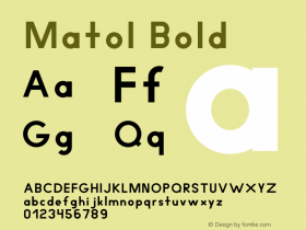 Matol Bold Version 1.002;Fontself Maker 3.0.1图片样张