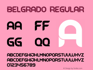 Belgrado Regular Version 1.000 Font Sample