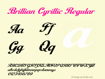 BrillianCyrillic-Regular Version 1.00 August 7, 2011, initial release | wf-rip DC20110810图片样张