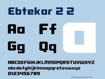 Ebtekar 2 Version 2.000 Font Sample