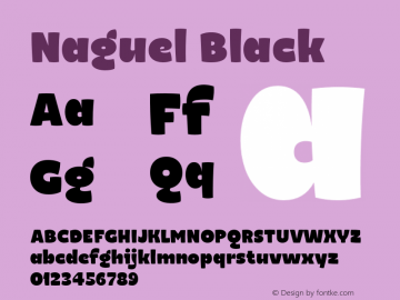NaguelBlack Version 1.000;PS 001.000;hotconv 1.0.88;makeotf.lib2.5.64775;YWFTv17 Font Sample