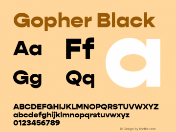 Gopher-Black Version 1.000;PS 001.000;hotconv 1.0.88;makeotf.lib2.5.64775;YWFTv17 Font Sample