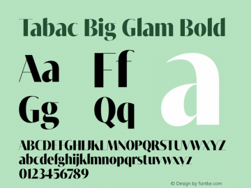 Tabac Big Glam Bold Version 1.000图片样张