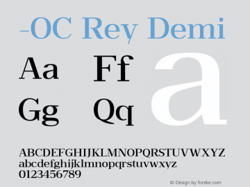 -OC Rey Demi Version 1.000;PS 001.000;hotconv 1.0.88;makeotf.lib2.5.64775 Font Sample