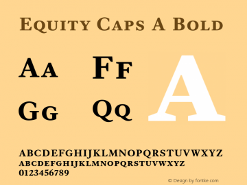 Equity Caps A Bold 1.533 Font Sample