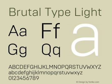 Brutal Type Light Version 1.001图片样张