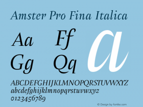 AmsterPro-FinaItalica Version 1.000;PS 001.000;hotconv 1.0.70;makeotf.lib2.5.58329图片样张