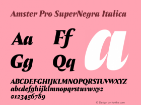 AmsterPro-SuperNegraItalica Version 1.000;PS 001.000;hotconv 1.0.70;makeotf.lib2.5.58329图片样张