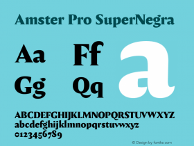 AmsterPro-SuperNegra Version 1.000;PS 001.000;hotconv 1.0.70;makeotf.lib2.5.58329图片样张