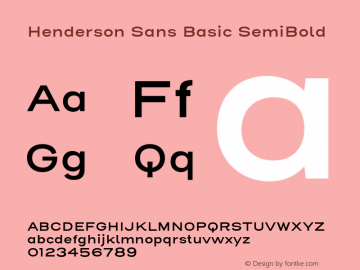HendersonSansBasic-SemiBold Version 1.000图片样张