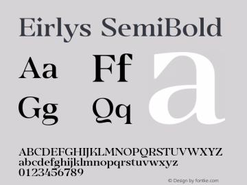 Eirlys-SemiBold Version 1.000图片样张