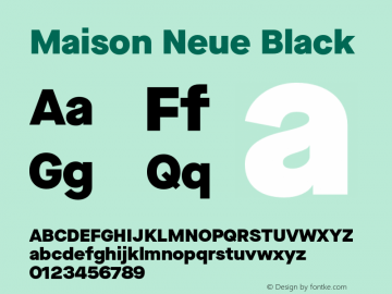 MaisonNeue-Black Version 3.001图片样张