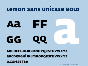 LemonSansUnicase-Bold Version 2.2图片样张