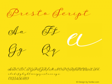 Presto Script Version 1.000;PS 001.000;hotconv 1.0.88;makeotf.lib2.5.64775图片样张