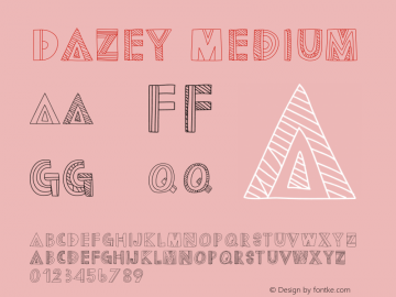 Dazey Version 001.000 Font Sample