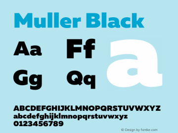 Muller Black Version 1.000;PS 001.000;hotconv 1.0.88;makeotf.lib2.5.64775 Font Sample