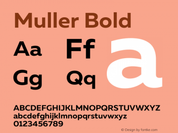 Muller Bold Version 1.000 Font Sample