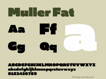 Muller Fat Version 1.000 Font Sample